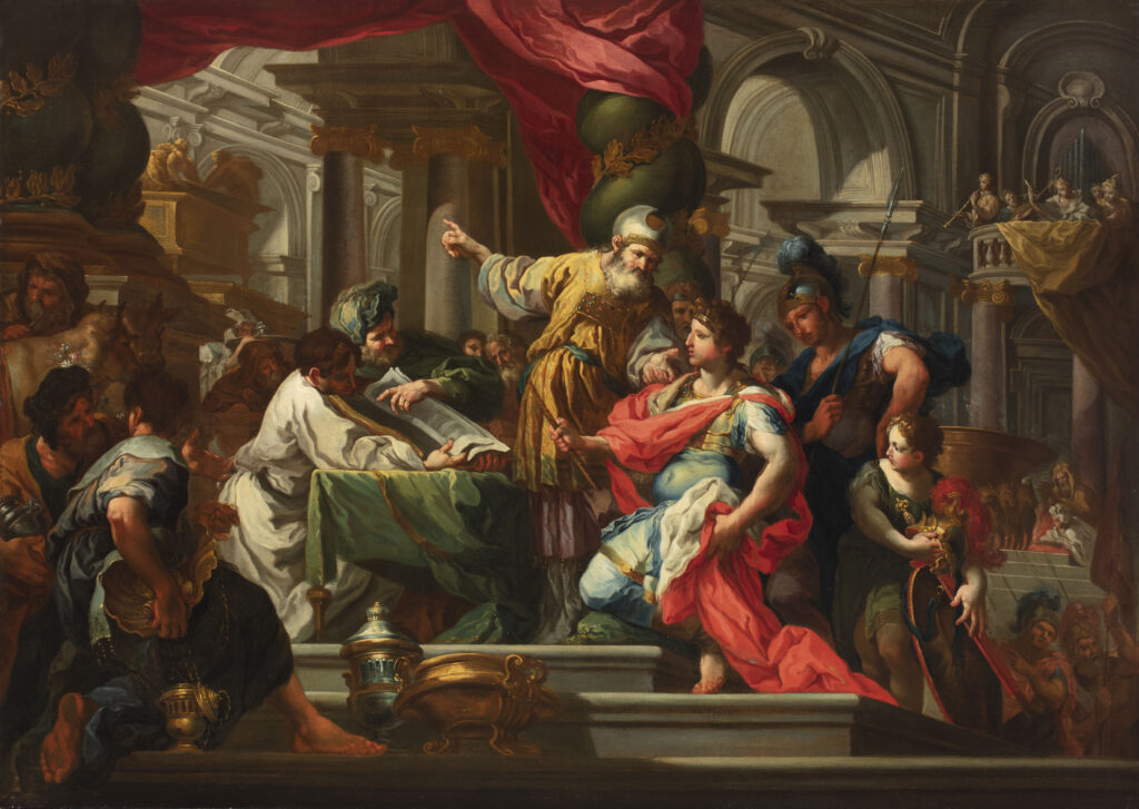 Colori vibranti e profonda tensione: Antichità la Pieve e l’impressionante capolavoro di Sebastiano Conca “Alessandro Magno nel tempio di Gerusalemme”